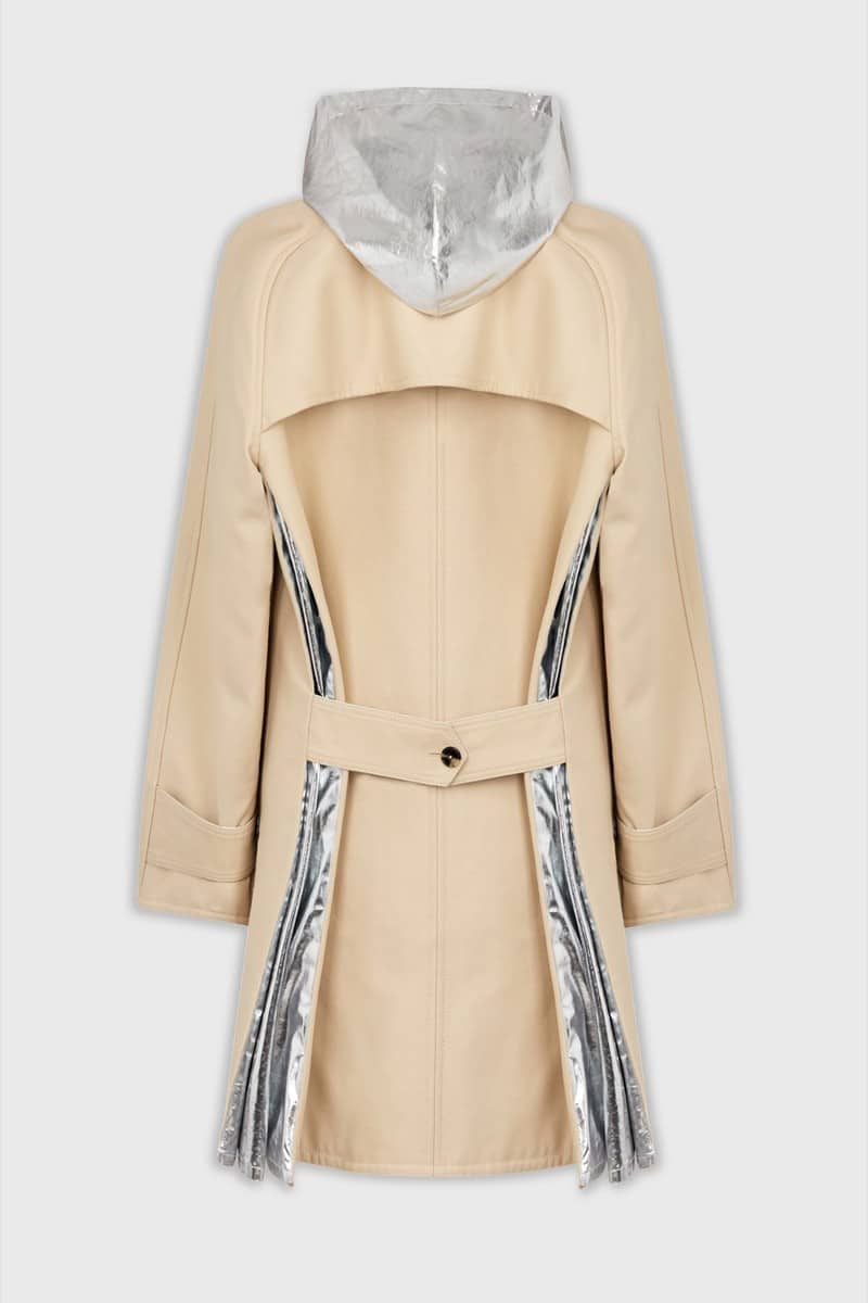 21ACMA117CO0367 7 GABARDINA PACO RABANNE DE MEZCLA DE MATERIALES BEIGE - PLATA