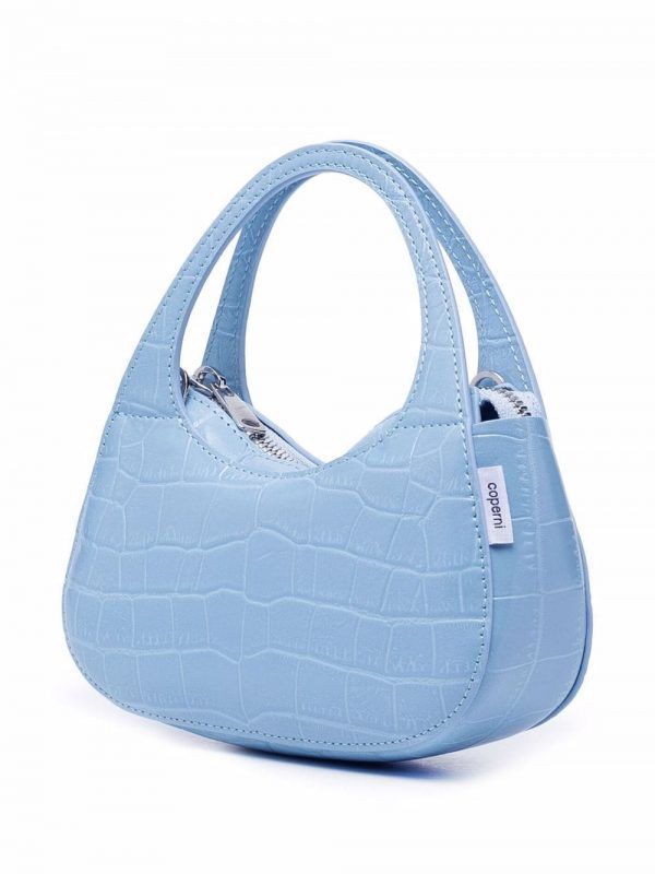 BOLSO COPERNI MICRO BAGUETTE SWIPE DE PIEL AZUL