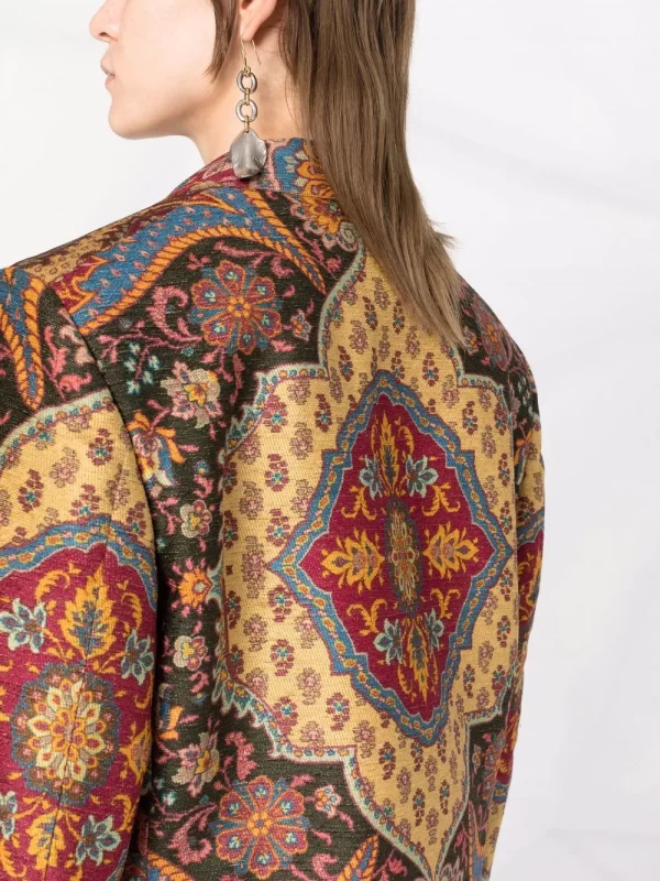 BLAZER ETRO ESTAMPADA CON MOTIVOS DE CACHEMIRA