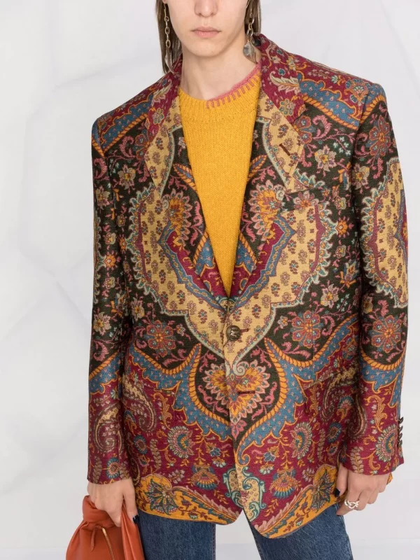 BLAZER ETRO ESTAMPADA CON MOTIVOS DE CACHEMIRA