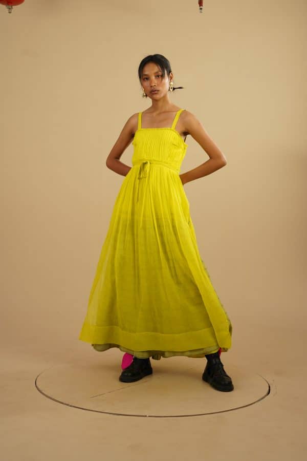 Vestido Péro amarillo SEDA Vestido Péro amarillo SEDA