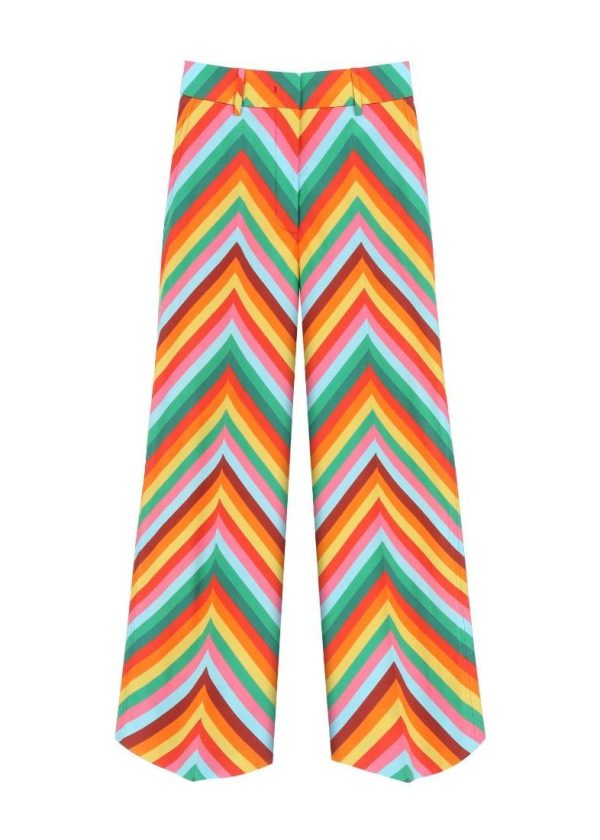 PANTALÓN CULOTTE VALENTINO ESTAMPADO ZIG ZAG MULTICOLOR