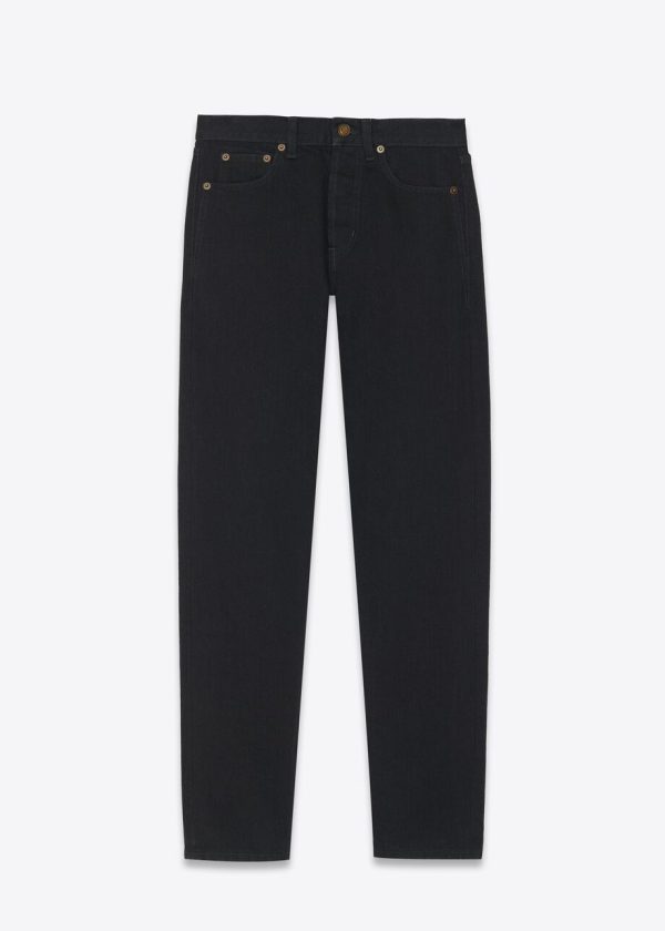 VAQUEROS SLIM YSL DE DENIM WORN BLACK