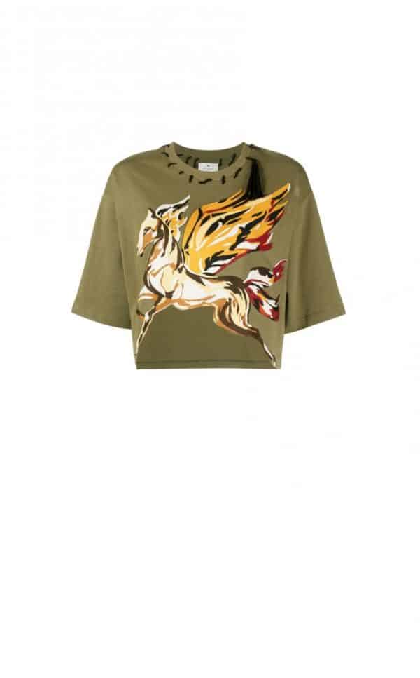 CAMISETA ETRO CROPPED PEGASO