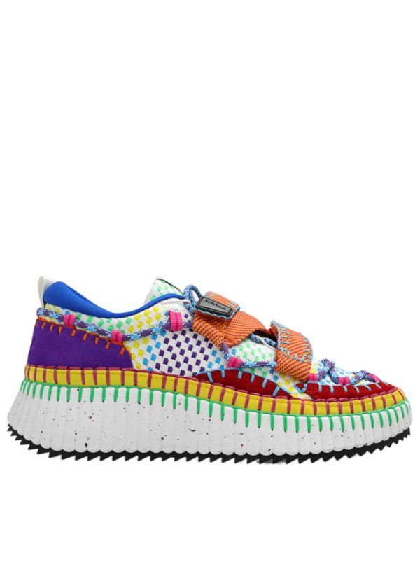 ZAPATILLA CHLOÉ NAMA DE MALLA RECICLADA MULTICOLOR