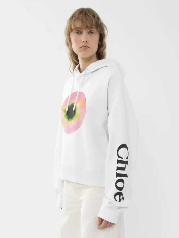 SUDADERA CHLOÉ CAPUCHA Y LOGOTIPO