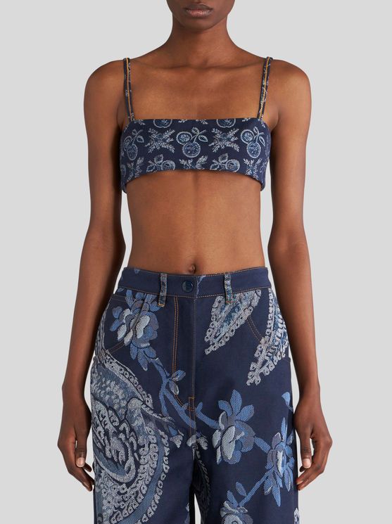 TOP BRALETTE DENIM JACQUARD ETRO