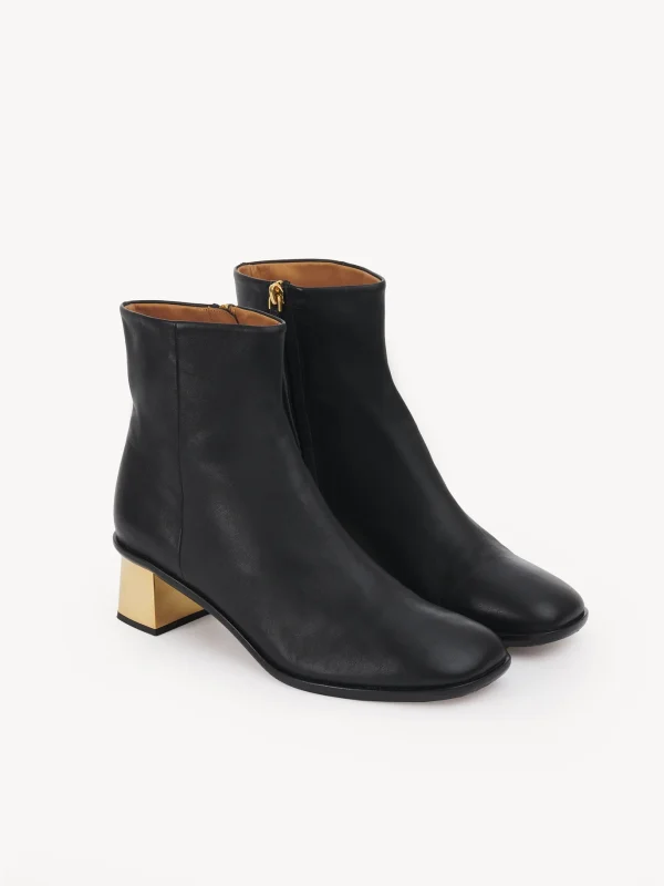 botin chloe negro piel