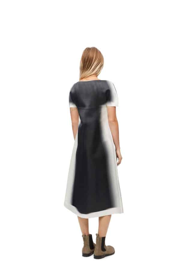 vestido loewe blur en seda