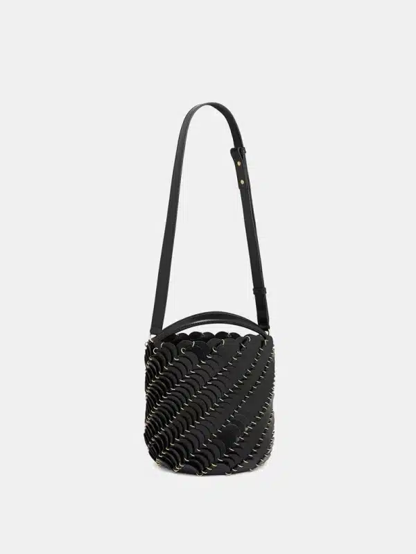 Bolso saco medio Paco Rabanne negro