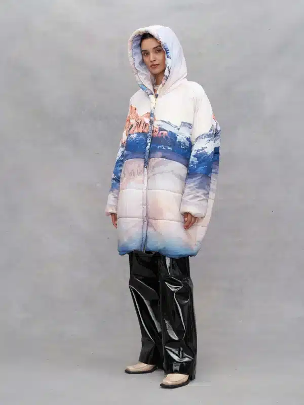 Plumífero oversize con capucha fete imperiale
