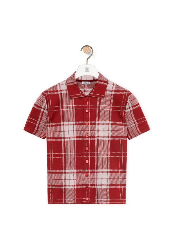 camisa-polo-loewe-seda-roja