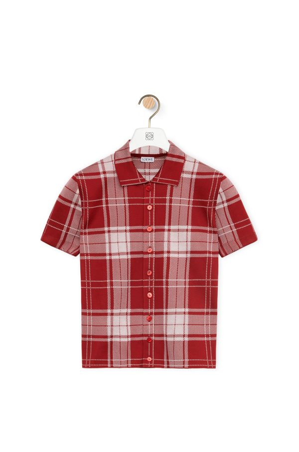 camisa-polo-loewe-seda-roja