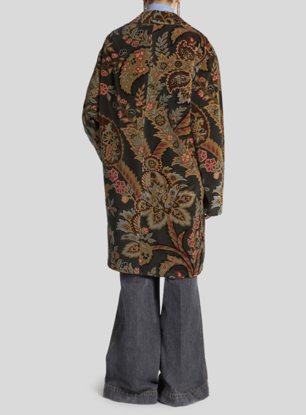 Abrigo ETRO de terciopelo paisley floral