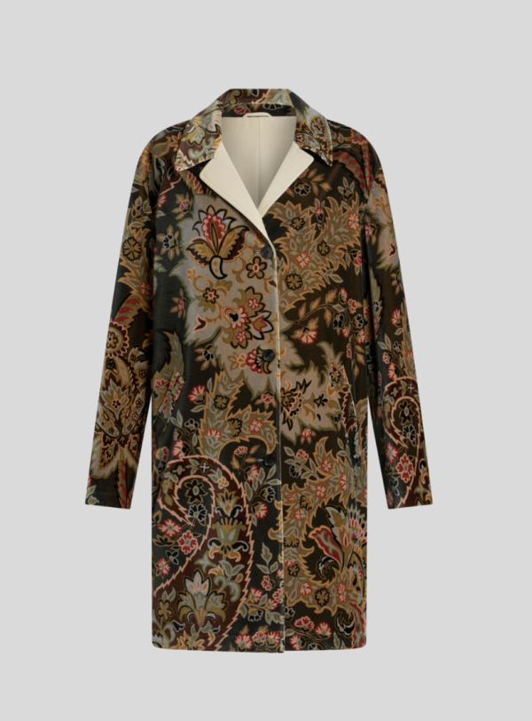 Abrigo ETRO de terciopelo paisley floral