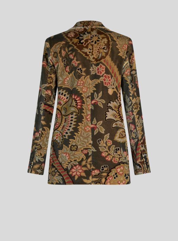 Chaqueta etro de terciopelo estampado