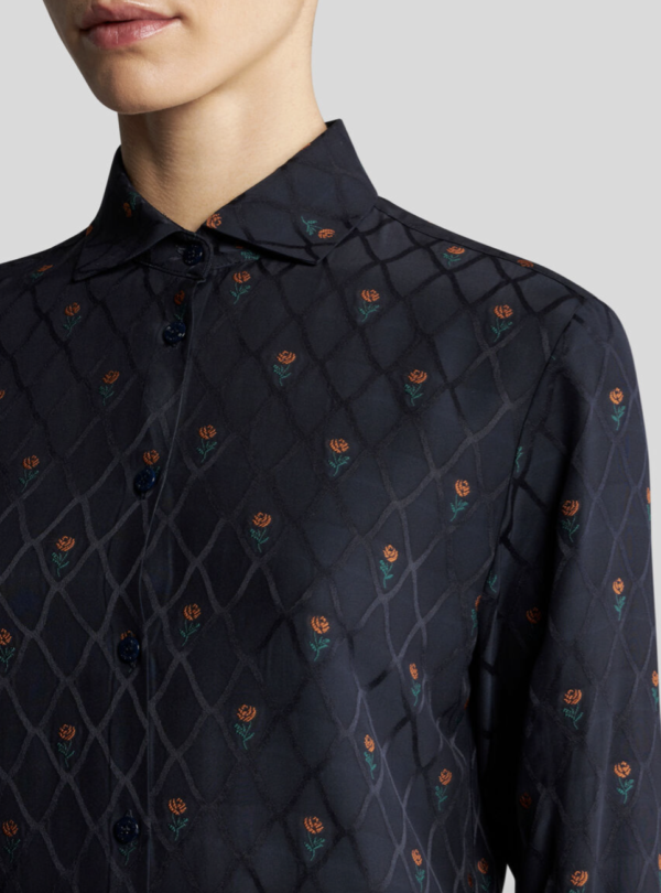 Camisa etro de seda jacquard