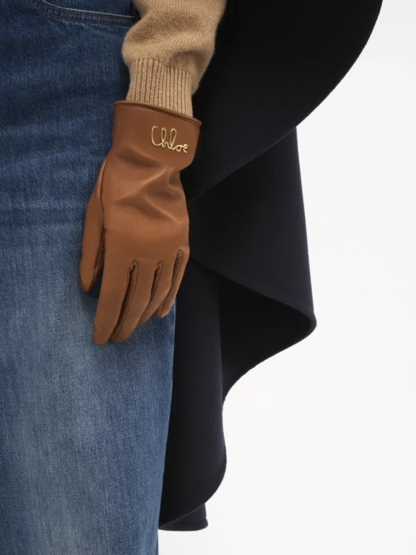 Guantes Chloé Iconic Marrón