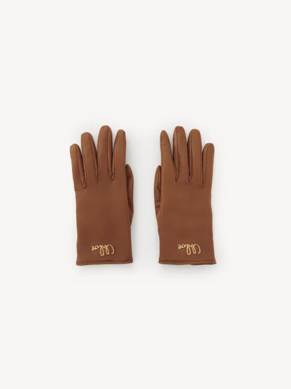 Guantes Chloé Iconic Marrón