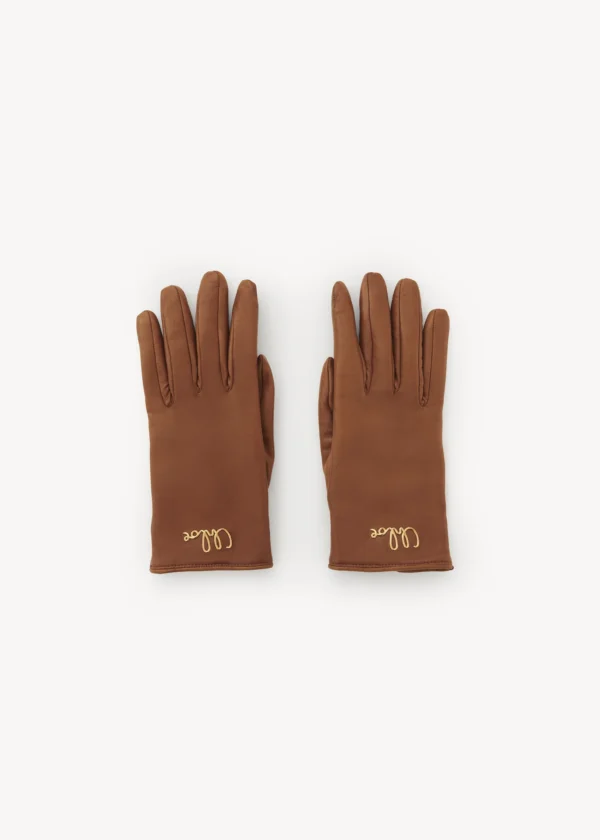 Guantes Chloé Iconic Marrón