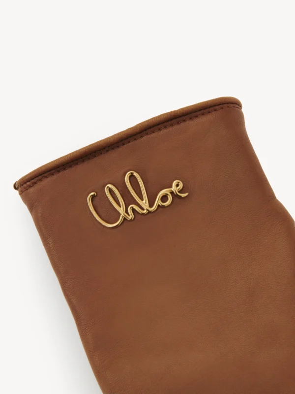 Guantes Chloé Iconic Marrón