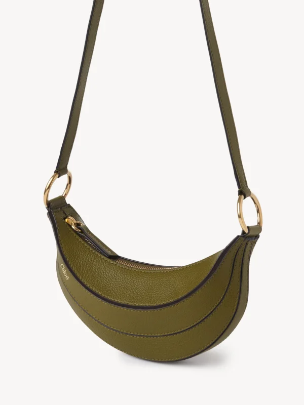 Bolso Chloé Cruzado Banana Cuero Khaki