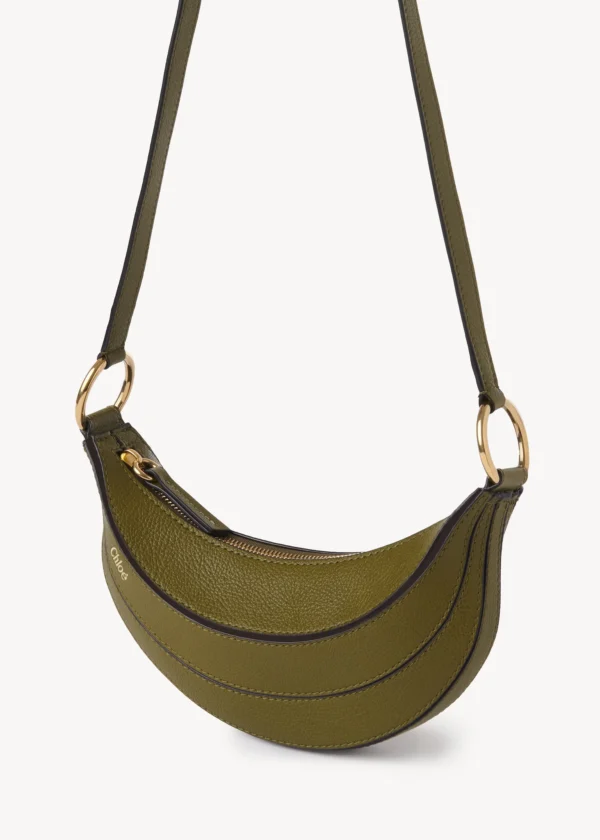 Bolso Chloé Cruzado Banana Cuero Khaki