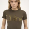 Camiseta Chloé Khaki