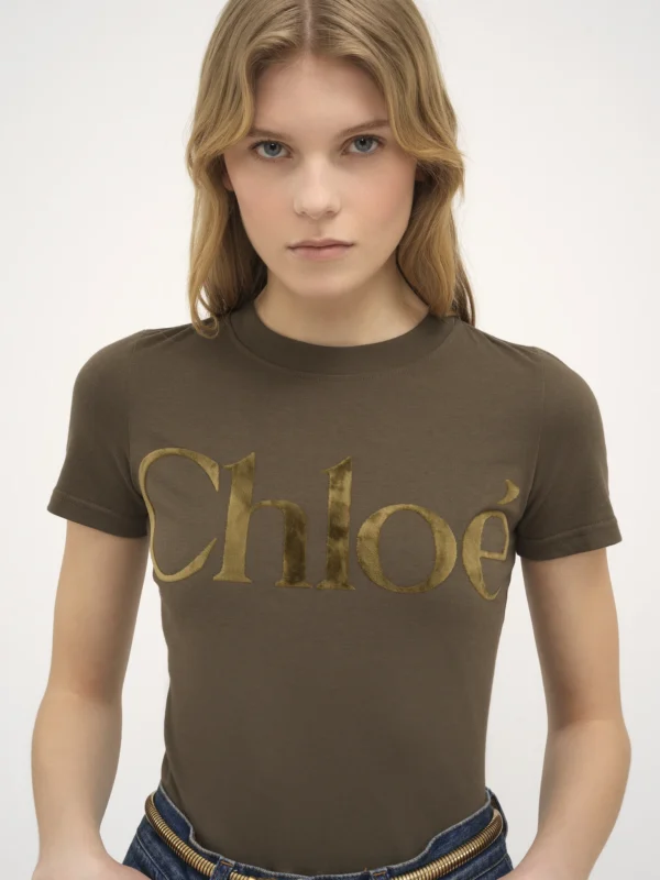 Camiseta Chloé Khaki