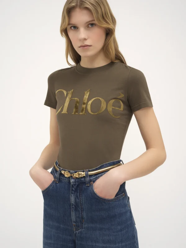 Camiseta Chloé Khaki