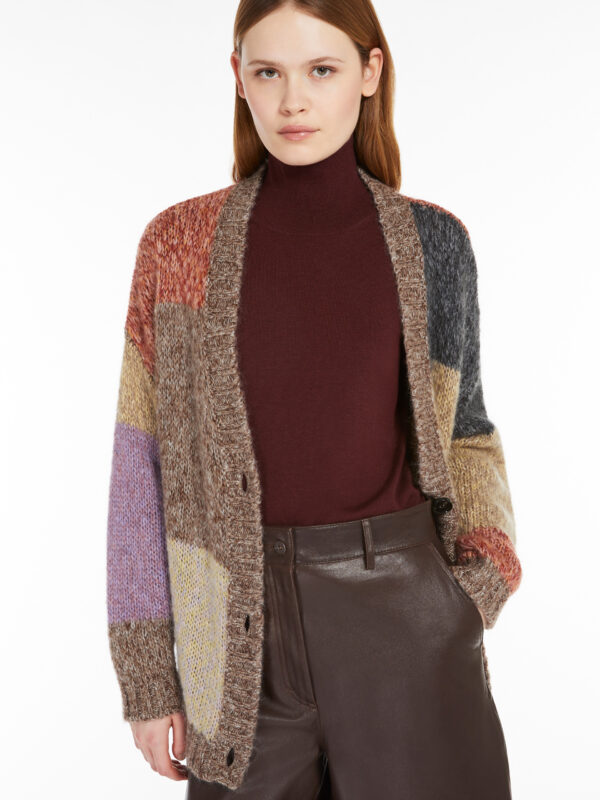 cardigan maxmara oversize de mohair violeta