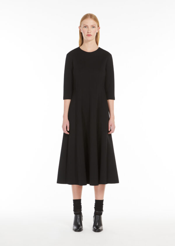 vestido maxmara midi punto negro