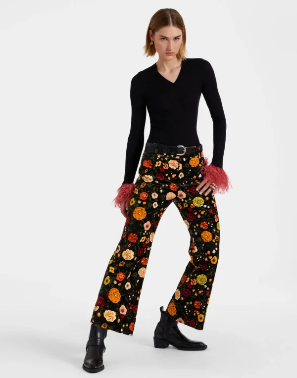 pantalon hendrix ladoublej estampado flores