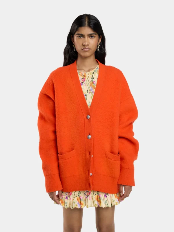 Cardigan Rabanne Naranja de Lana