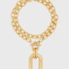 Collar de oro doble XL Link rabanne