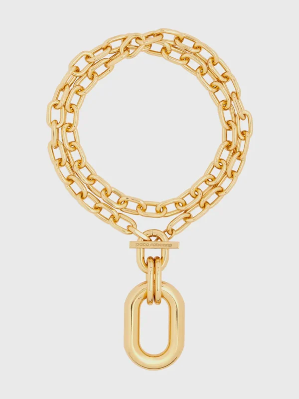 Collar de oro doble XL Link rabanne