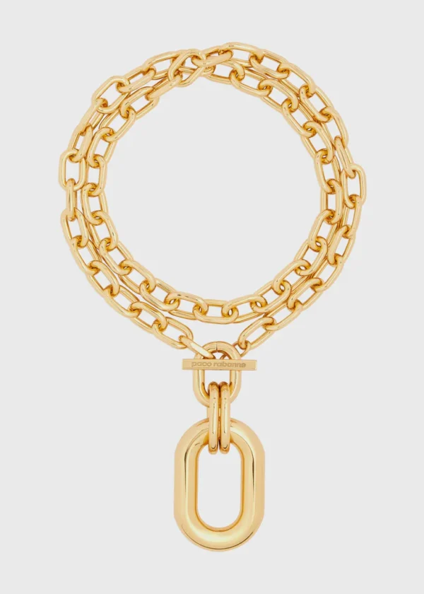 Collar de oro doble XL Link rabanne