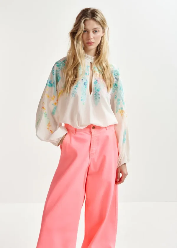 BLUSA BLANCA FLORES ESSENTIEL