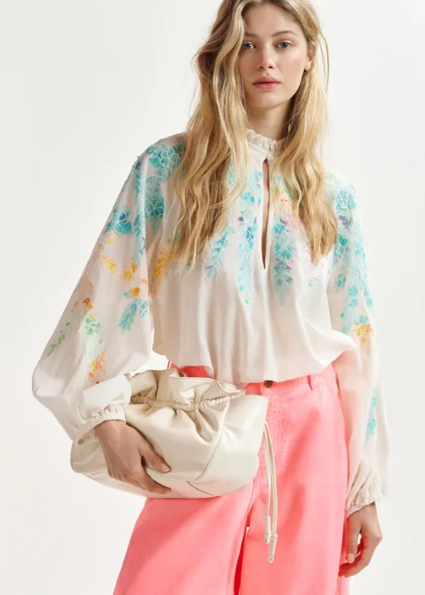 BLUSA BLANCA FLORES ESSENTIEL