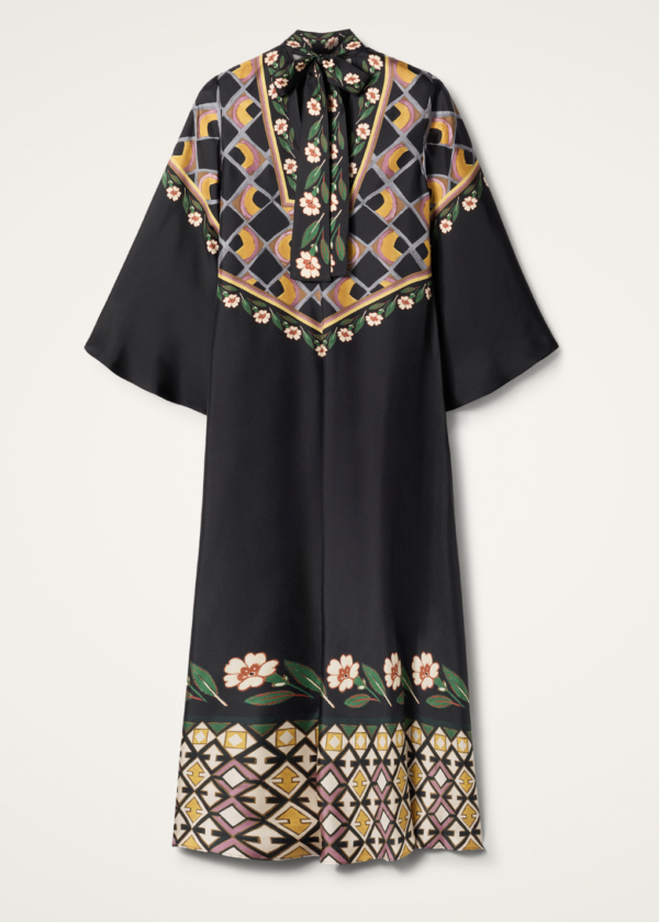 VESTIDO MAGNIFICO LADOUBLEJ BLACK IN SILK TWILL