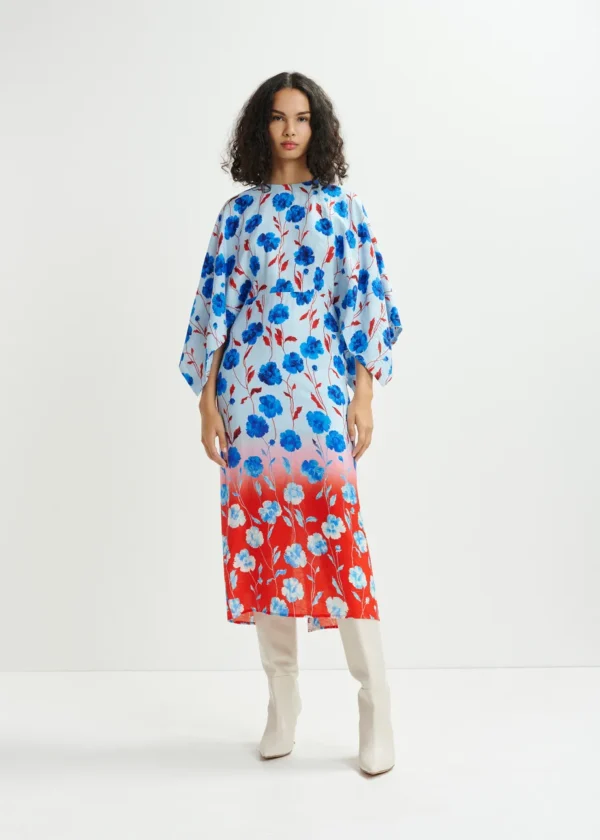 VESTIDO FLORAL AZUL ESSENTIEL