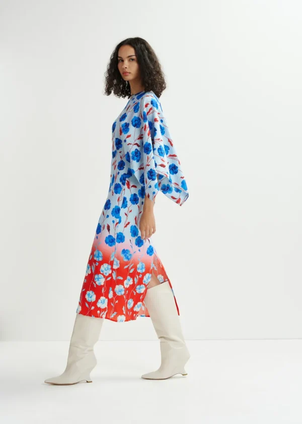 VESTIDO FLORAL AZUL ESSENTIEL