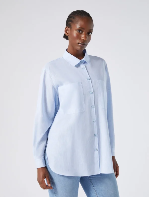 CAMISA EVELIN MAXMARA AZUL