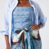 CAMISA EVELIN MAXMARA AZUL
