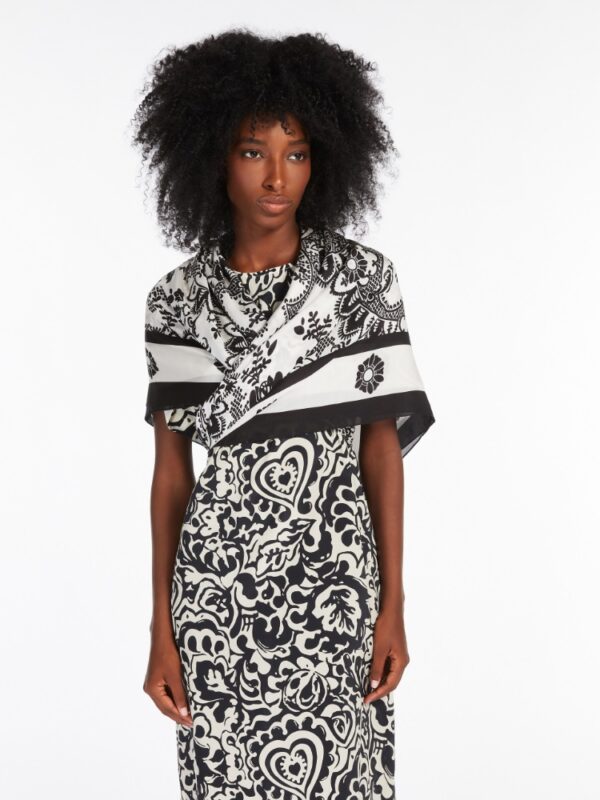 CHAL MAXMARA DE MODAL Y SEDA ESTAMPADA
