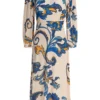 VESTIDO ETRO FLORAL CON MANGAS