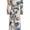 VESTIDO ETRO FLORAL CON MANGAS