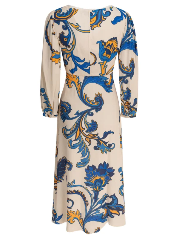 VESTIDO ETRO FLORAL CON MANGAS