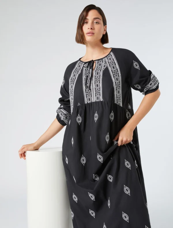 vestido maxmara algodon y lino