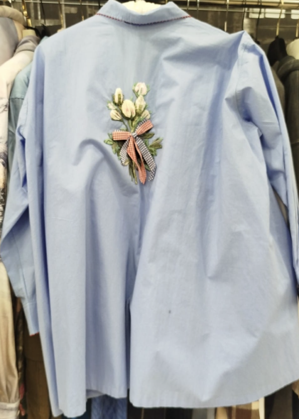 CAMISA I LOVE PERO AZUL